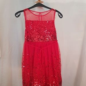 Christmas red dress with sequins KIDS